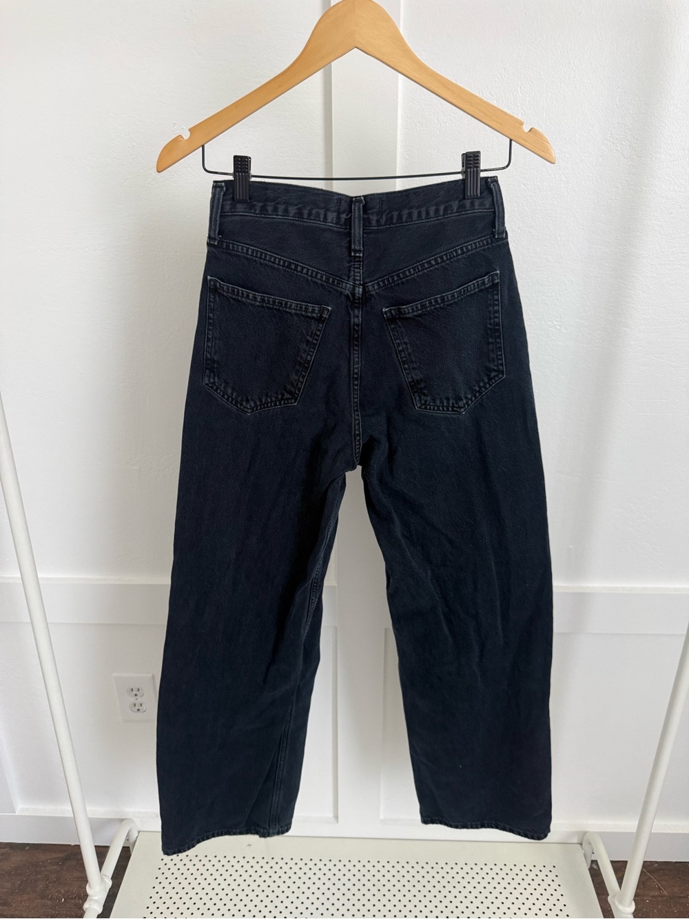 Agolde Low Slung Baggy Jeans Black - Picture 3 of 4